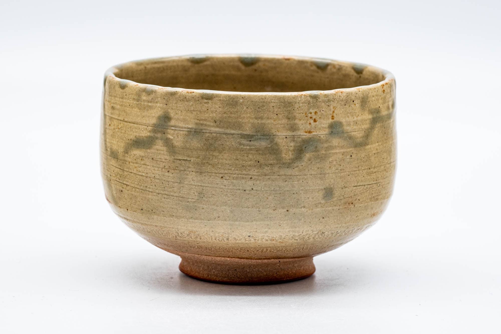 Japanese Matcha Bowl - Earthy Drip-Glazed Shigaraki-yaki Hantsutsu-gata Chawan - 350ml