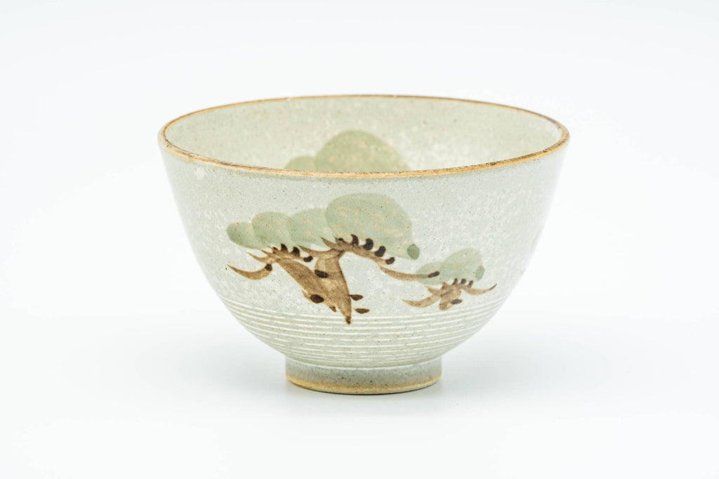 Japanese Teacups - Set of 5 Floral Kiyomizu-yaki Yunomi in Wooden Box - 150ml