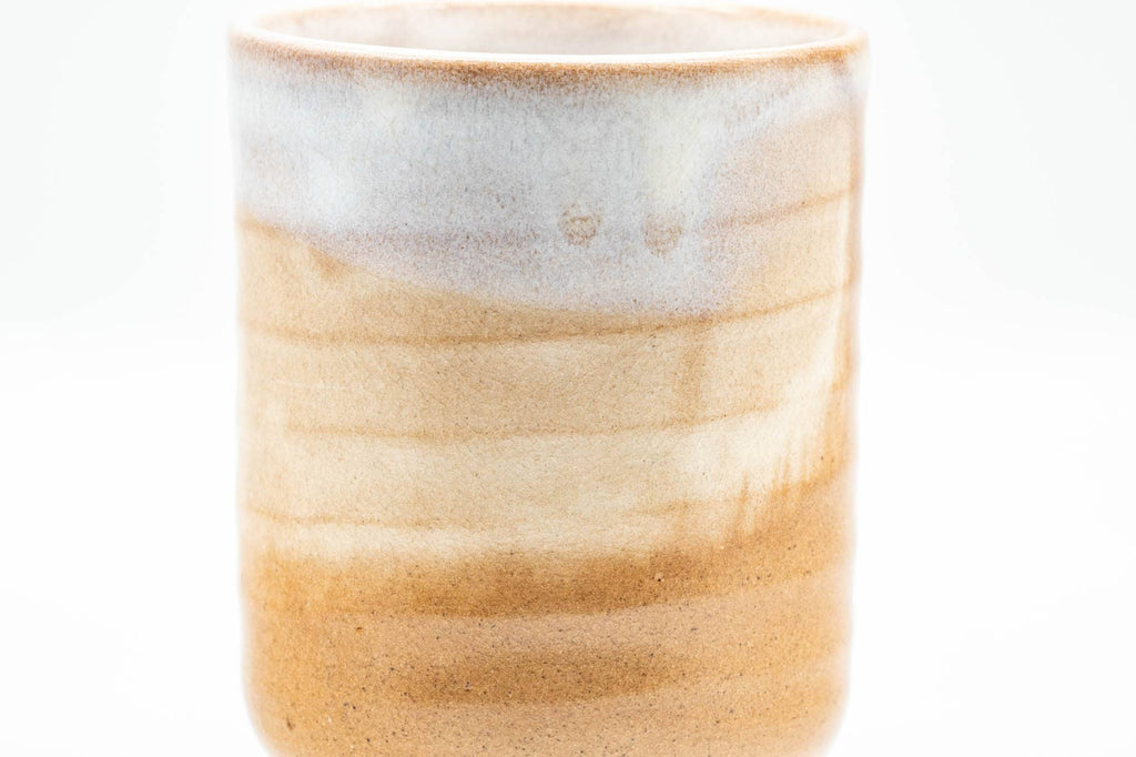 Japanese Teacups - Set of 3 Beige Milky White Hagi-yaki Yunomi - 125ml