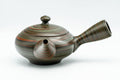 Japanese Kyusu - 雲仙窯 Unzen Kiln - Green Nerikomi Tokoname-yaki Debeso Teapot - 270ml