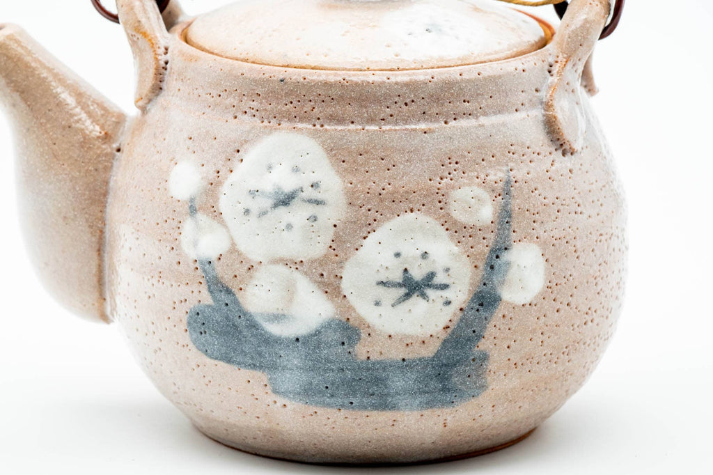 Japanese Dobin - Large Floral Pink Shino Glazed Ceramic Teapot - 750ml
