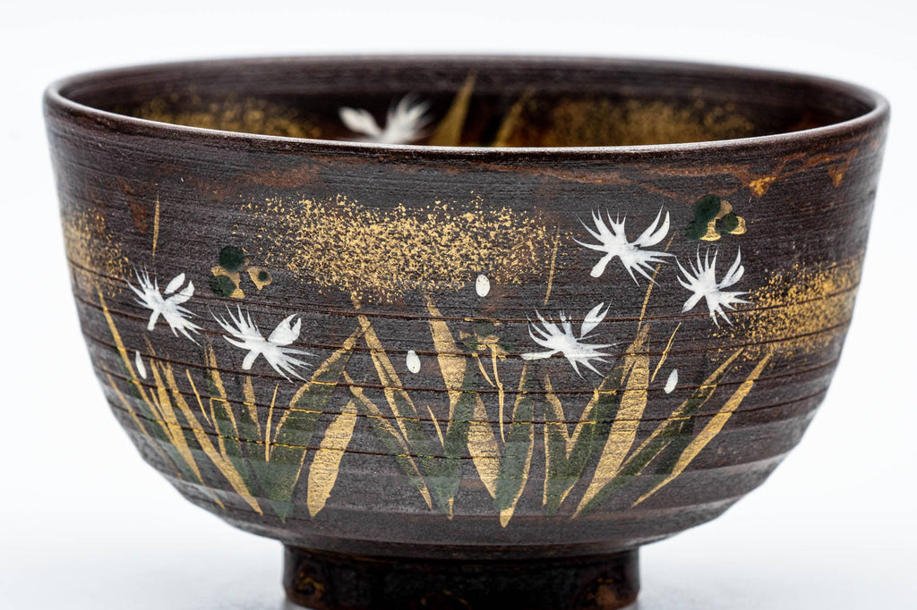 Japanese Matcha Bowl - 中村与平 Yohei Nakamura - Floral Kyo-yaki Chawan - 250ml