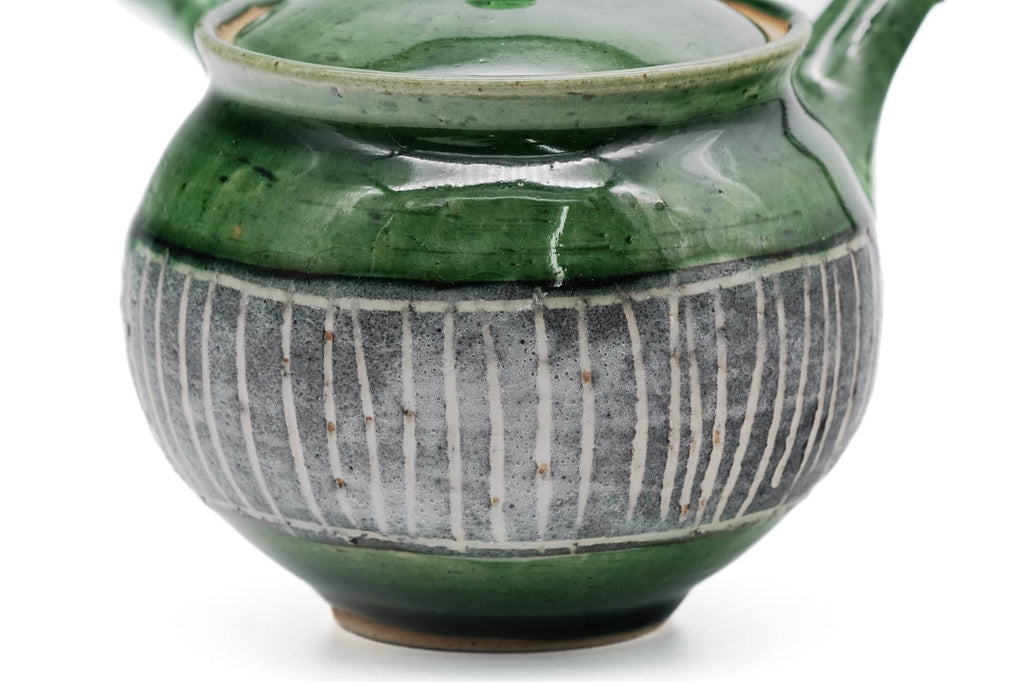 Green Oribe Slip Inlay Tokoname Teapot - 280ml