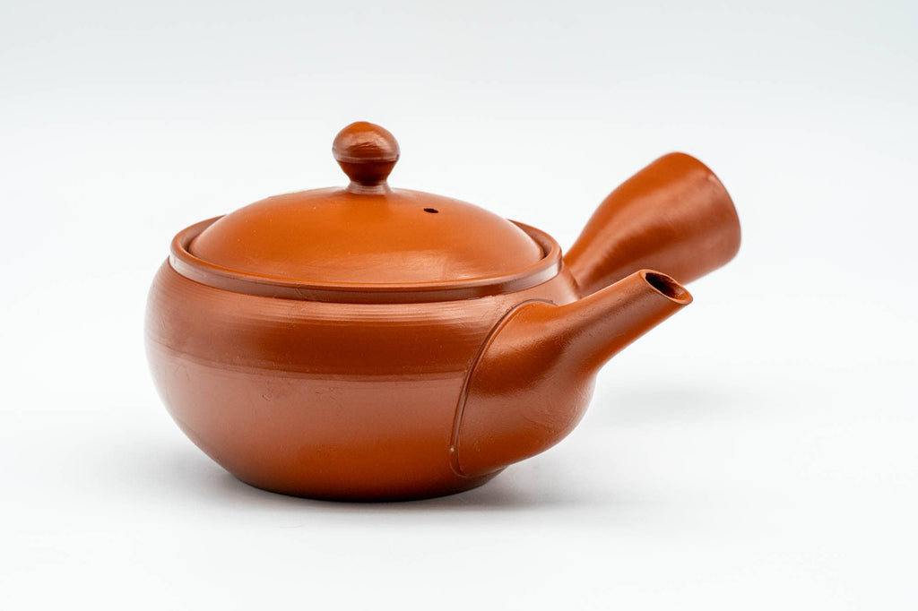 Japanese Kyusu - Classic Red Shudei Tokoname-yaki Mesh Teapot - 230ml