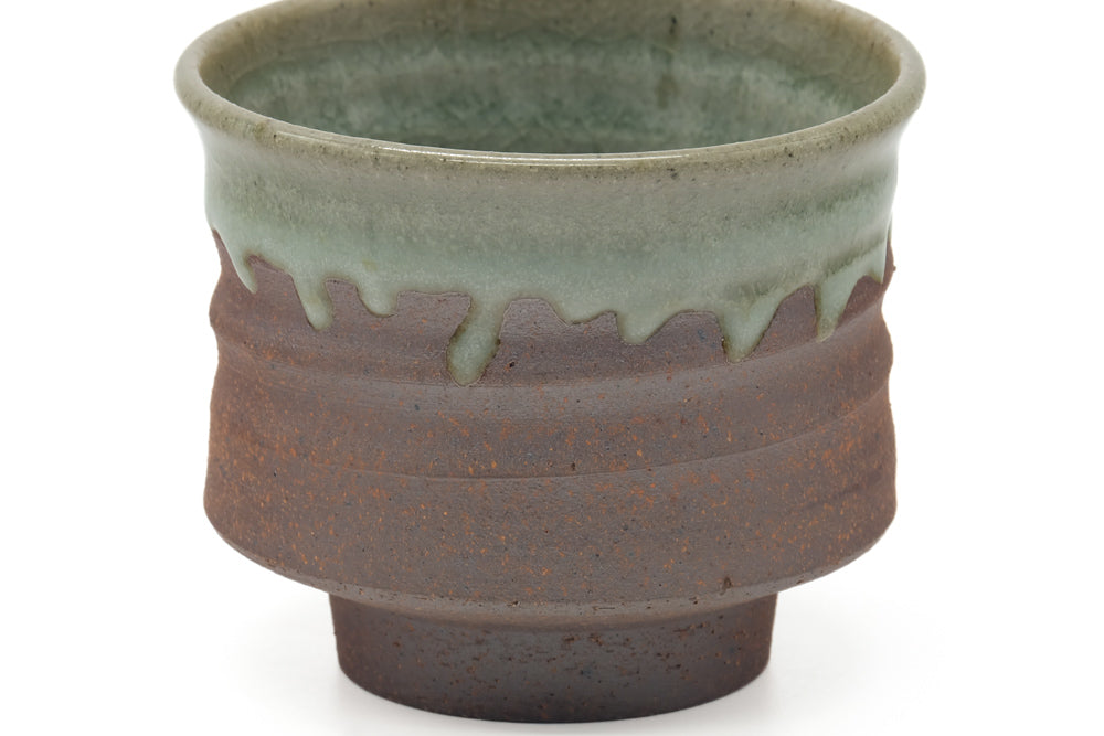 Japanese Teacup - Brown Green Glazed Yunomi - 165ml