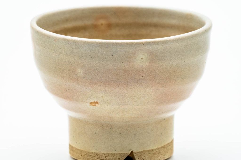 Japanese Teacup - Beige Gohonte Weathered Hagi-yaki Yunomi - 150ml