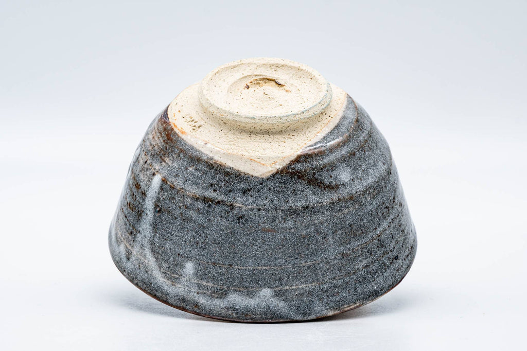 Japanese Matcha Bowl - Grey Milky Drip-Glazed Mino-yaki Chawan - 250ml