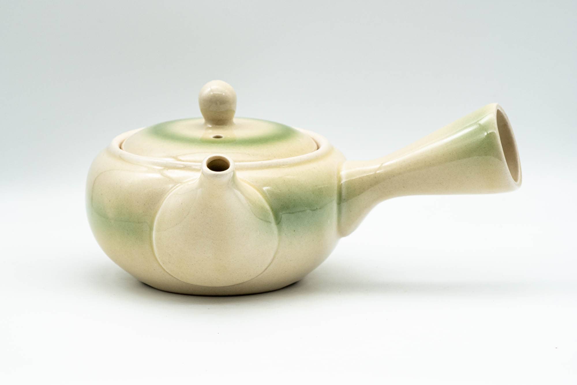 Japanese Kyusu - Lime Green Glazed Obi-ami 360-Degree Filter Teapot - 350ml