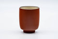 Japanese Teacup - Beige Inner-Glazed Red Shudei Tokoname-yaki Yunomi - 125ml
