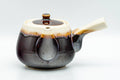 Japanese Kyusu - Brown Yellow Drip-Glazed Debeso Teapot - 275ml