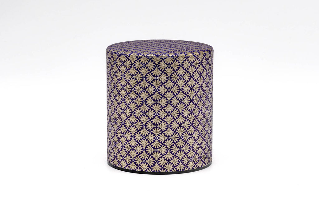 Blue Gold Tessellation Washi Tea Canister - 150g