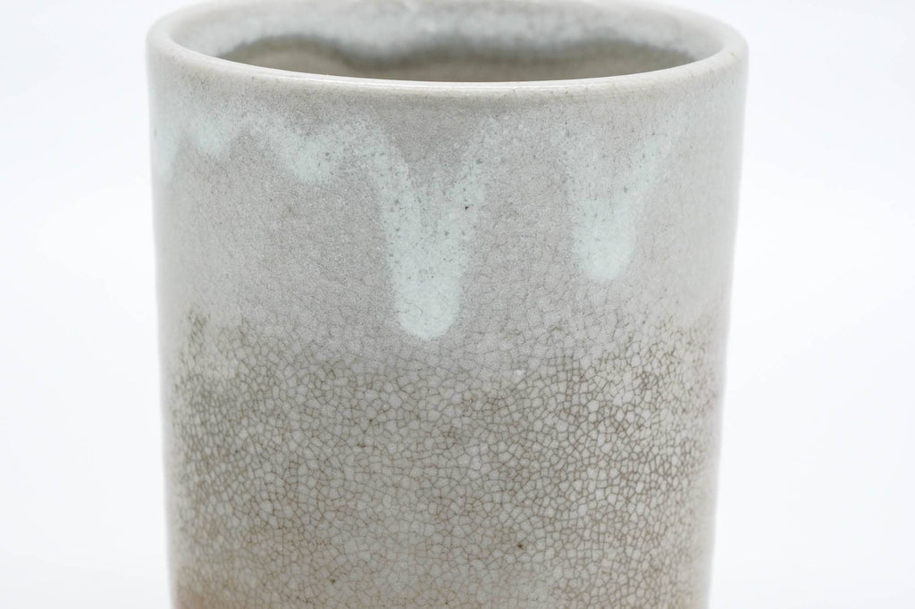 Japanese Teacup - Beige Weathered Drip-Glazed Hagi-yaki Yunomi - 140ml