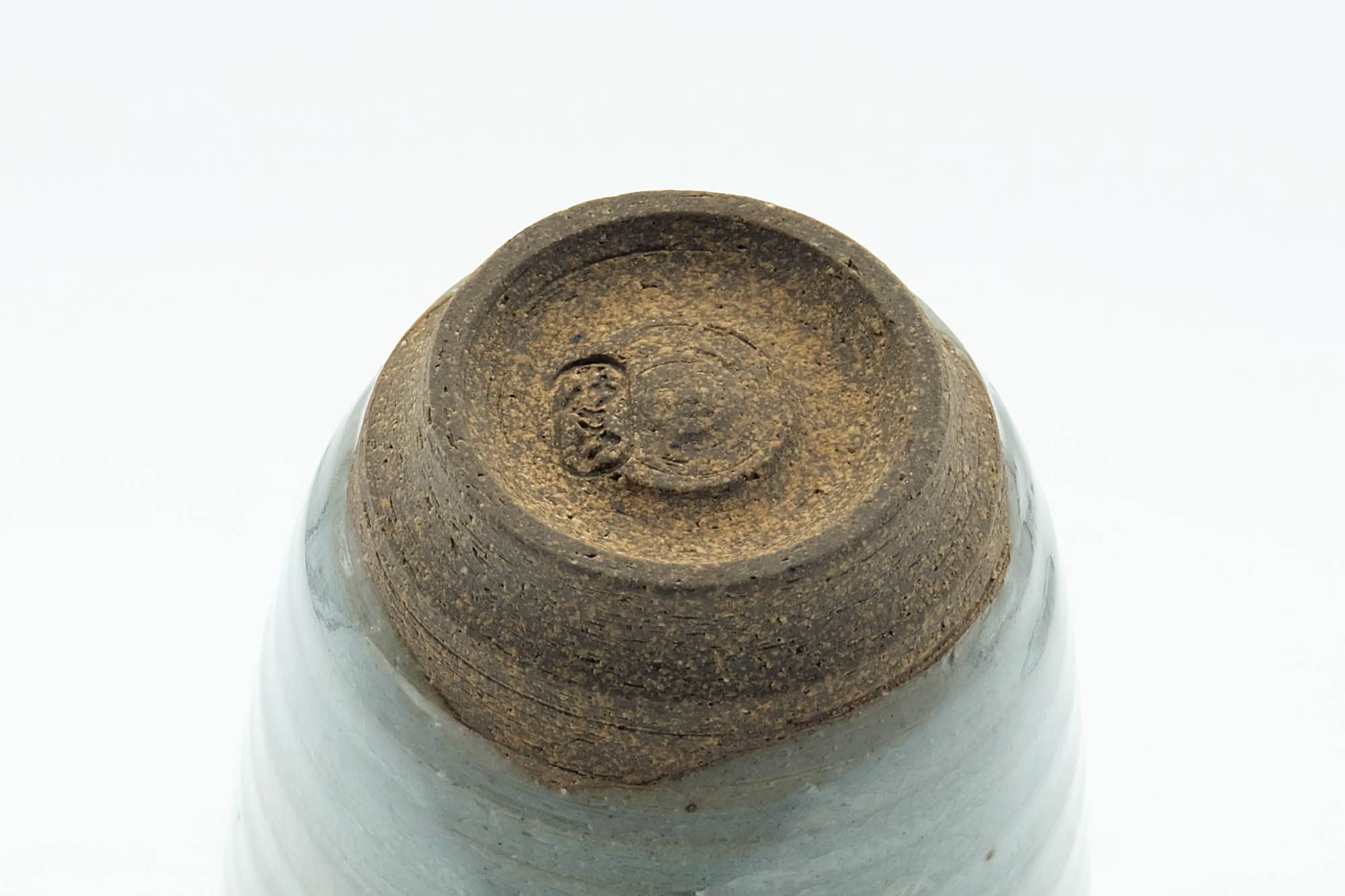 Japanese Teacups - Pair of Grey Glazed Spiraling Yunomi - 150ml