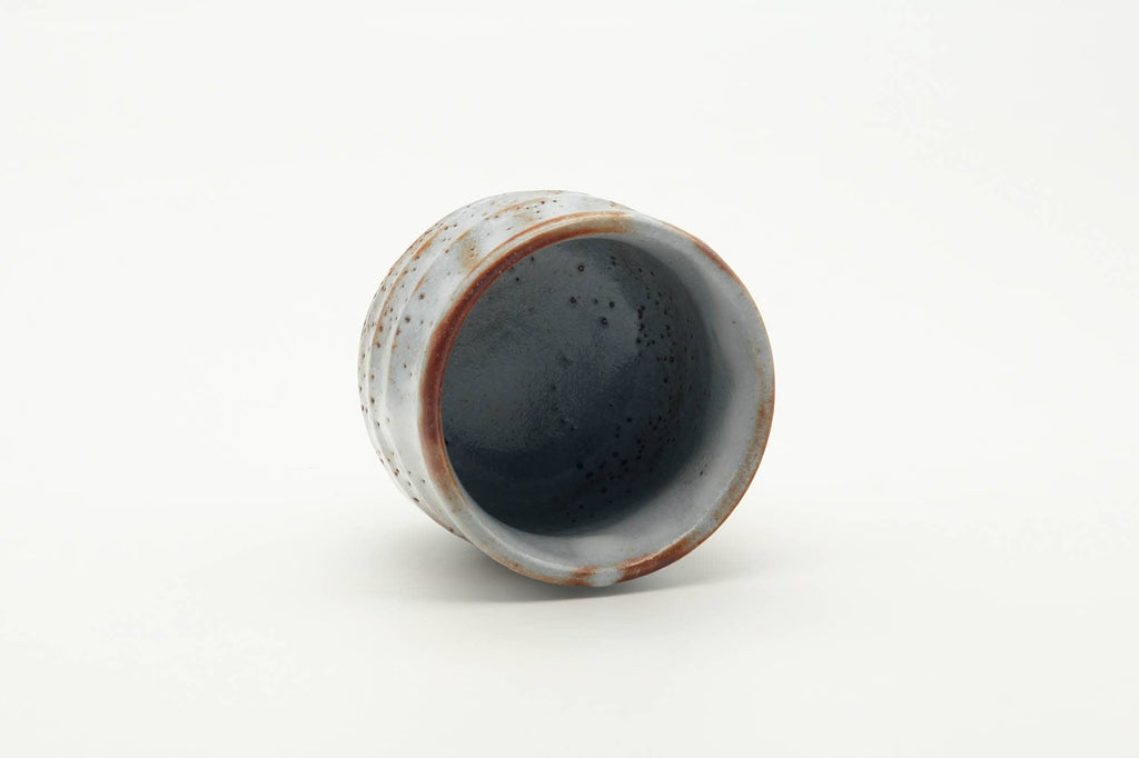 Japanese Teacup - Blue Orange Shino Glazed Mino-yaki Yunomi - 130ml
