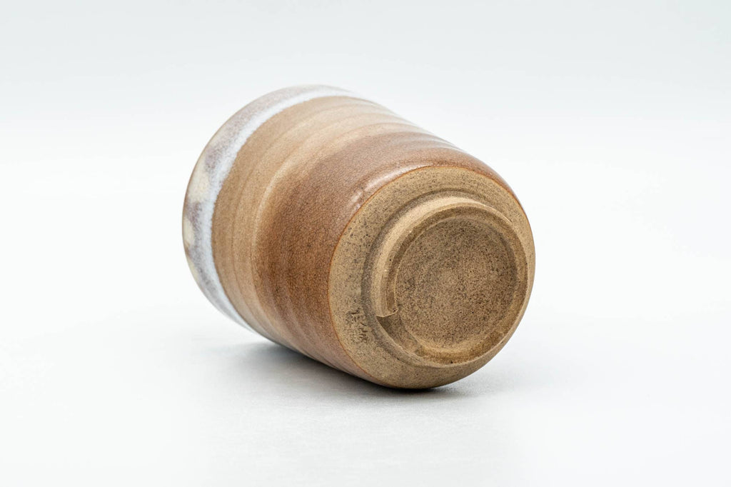 Japanese Teacup - Beige Brown White Glazed Hagi-yaki Yunomi - 140ml