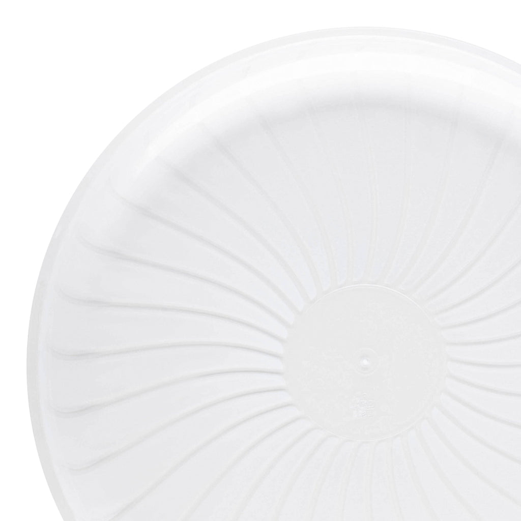 16" Clear Pavilion Round Disposable Plastic Trays