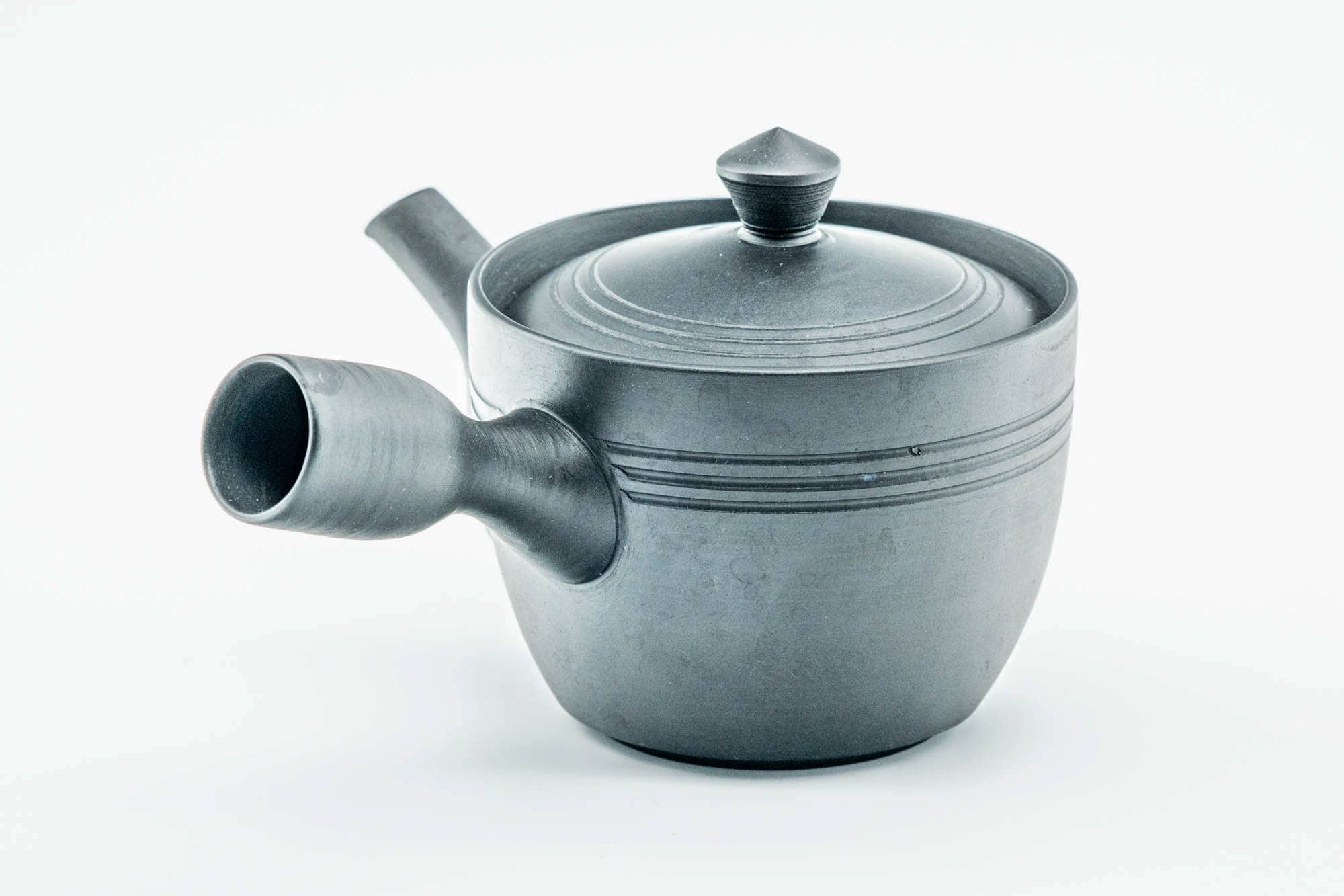 Japanese Kyusu - Black Kurodei Tokoname-yaki Mesh Teapot - 175ml