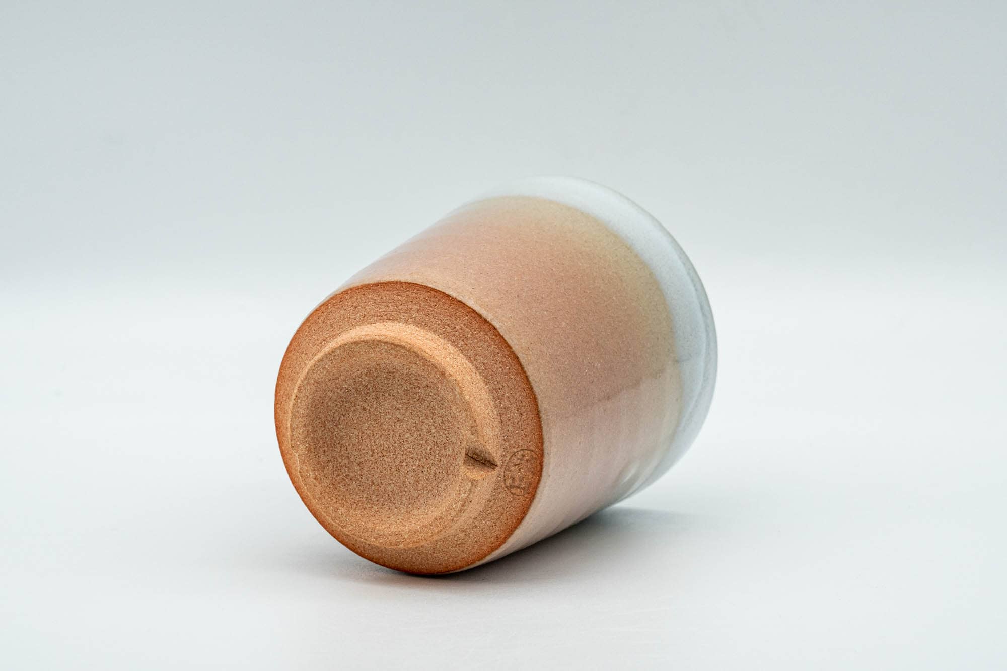 Japanese Teacup - Beige Pink White Drip-Glazed Hagi-yaki Yunomi - 140ml
