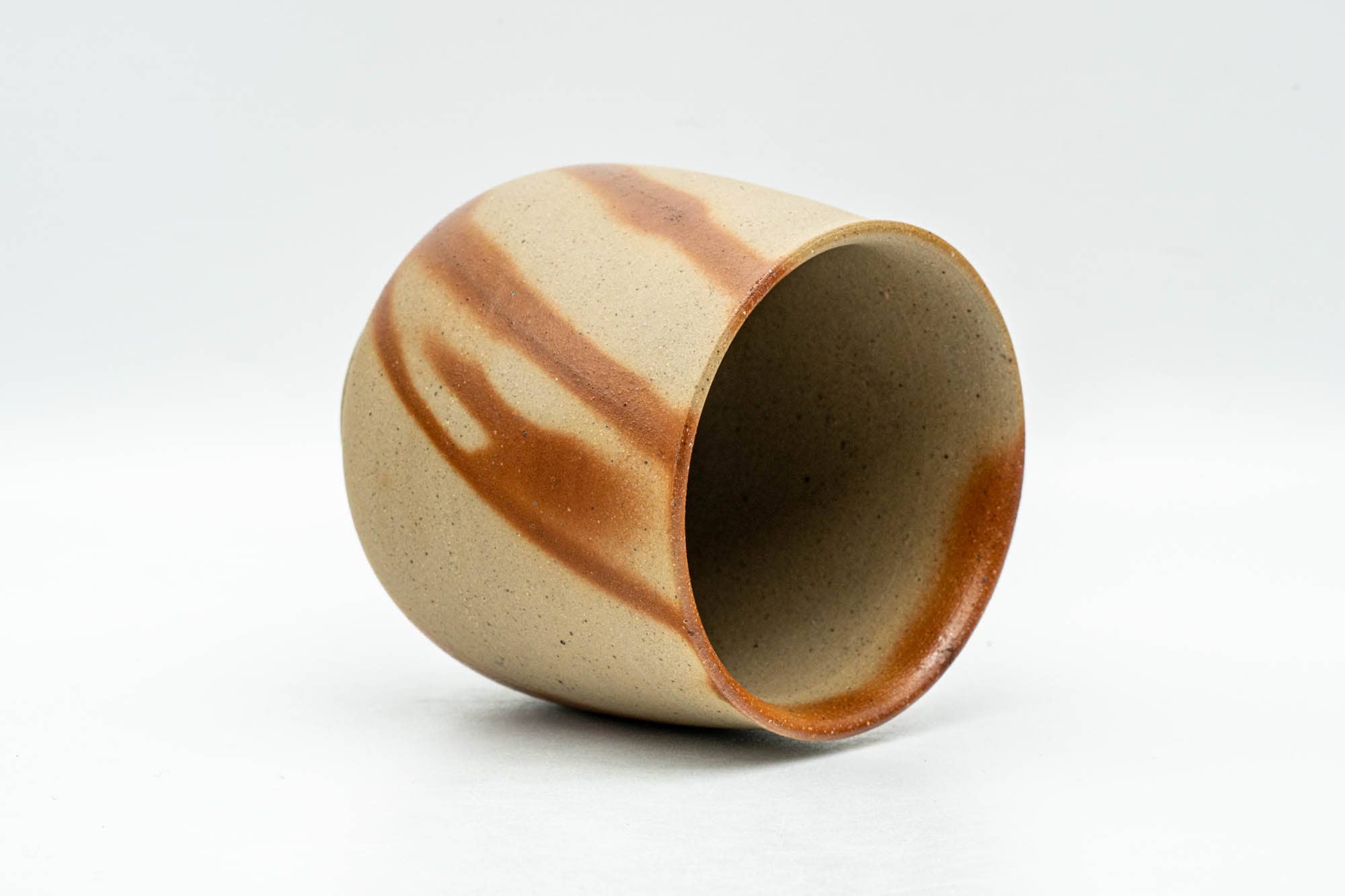 Japanese Teacup - 緋襷 Beige Orange Hidasuki Bizen-yaki Yunomi - 180ml