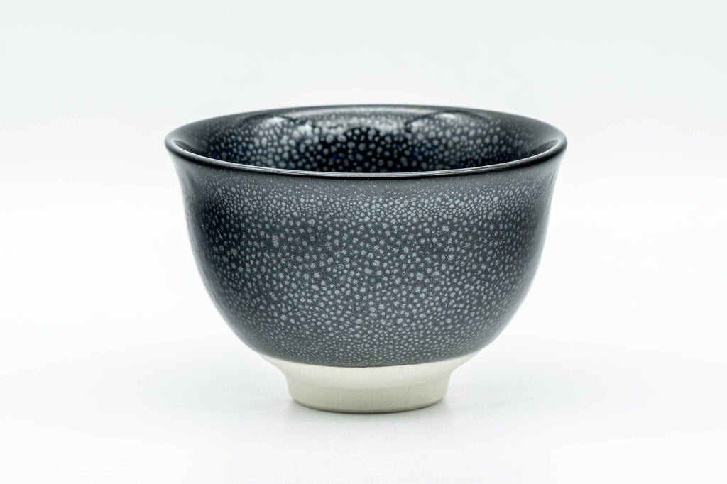 Japanese Teacup - 橘吉 Tachikichi - Black Blue Tenmoku Glazed Yunomi - 140ml