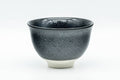 Japanese Teacup - 橘吉 Tachikichi - Black Blue Tenmoku Glazed Yunomi - 140ml