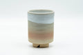 Japanese Teacup - Beige White Peach Tsutsu-gata Hagi-yaki Yunomi - 125ml