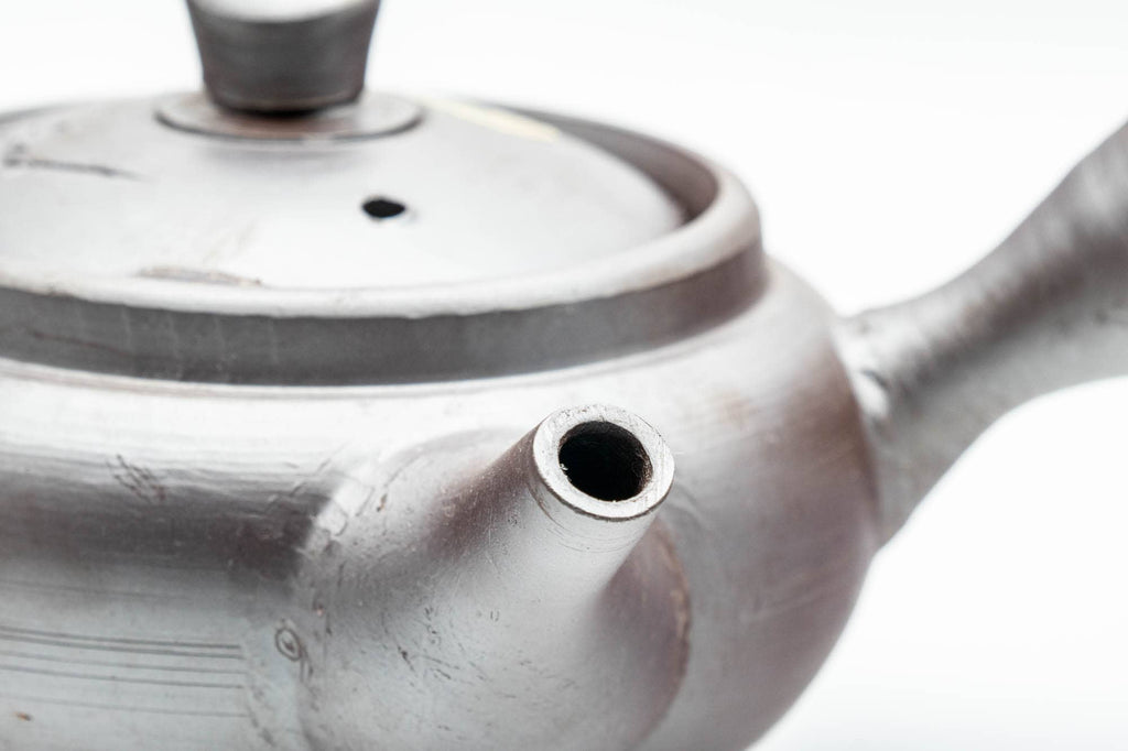 Japanese Kyusu - Engraved Floral Banko-yaki Mesh Teapot - 180ml