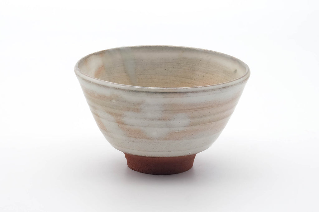 Japanese Matcha Bowl - Beige Pink Gohonte Kiyomizu-yaki Chawan - 400ml