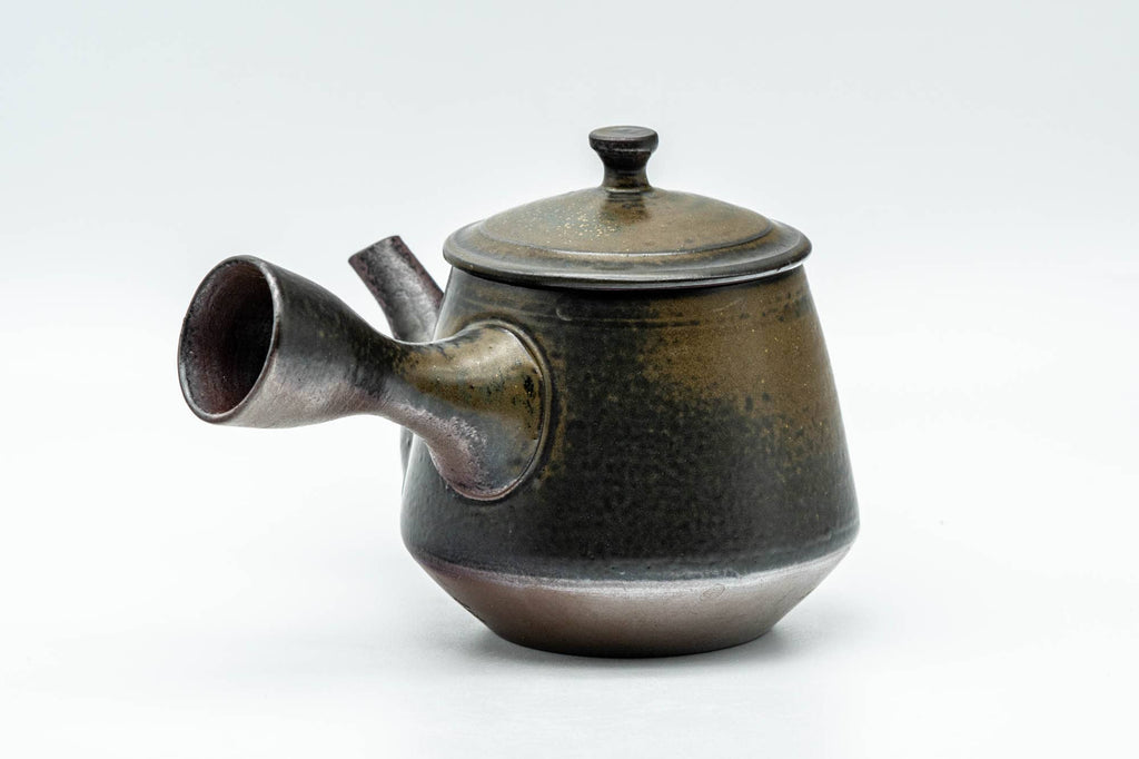 Japanese Kyusu - Fujii Ikkyuu 藤井一休 - Ash Glazed Yohen Banko-yaki Debeso Teapot - 200ml