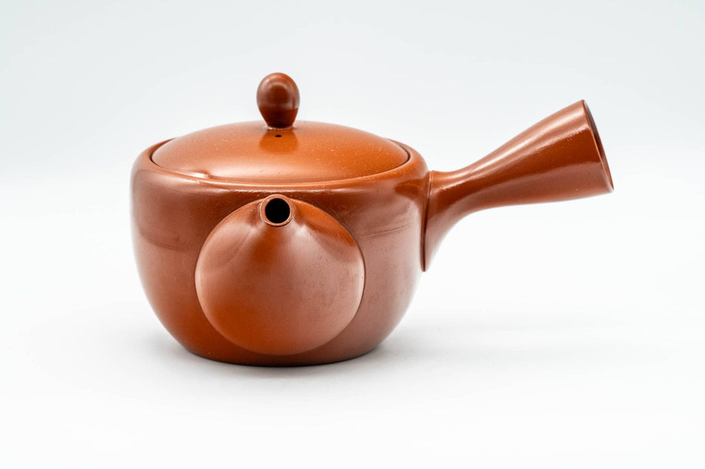Japanese Kyusu - Floral Tokoname-yaki Mesh Teapot - 350ml
