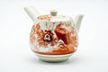 Japanese Kyusu - Red Floral Peacock Kutani-yaki Porcelain Teapot - 500ml