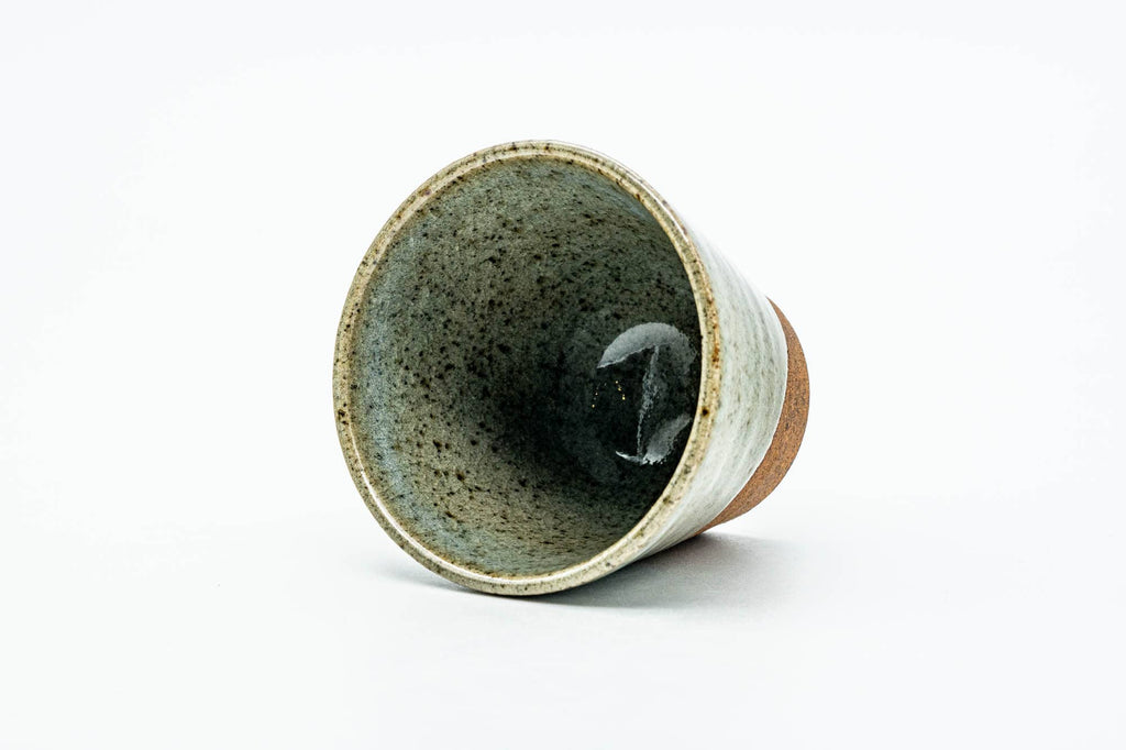 Japanese Teacup - Green Speckled Yunomi - 75ml