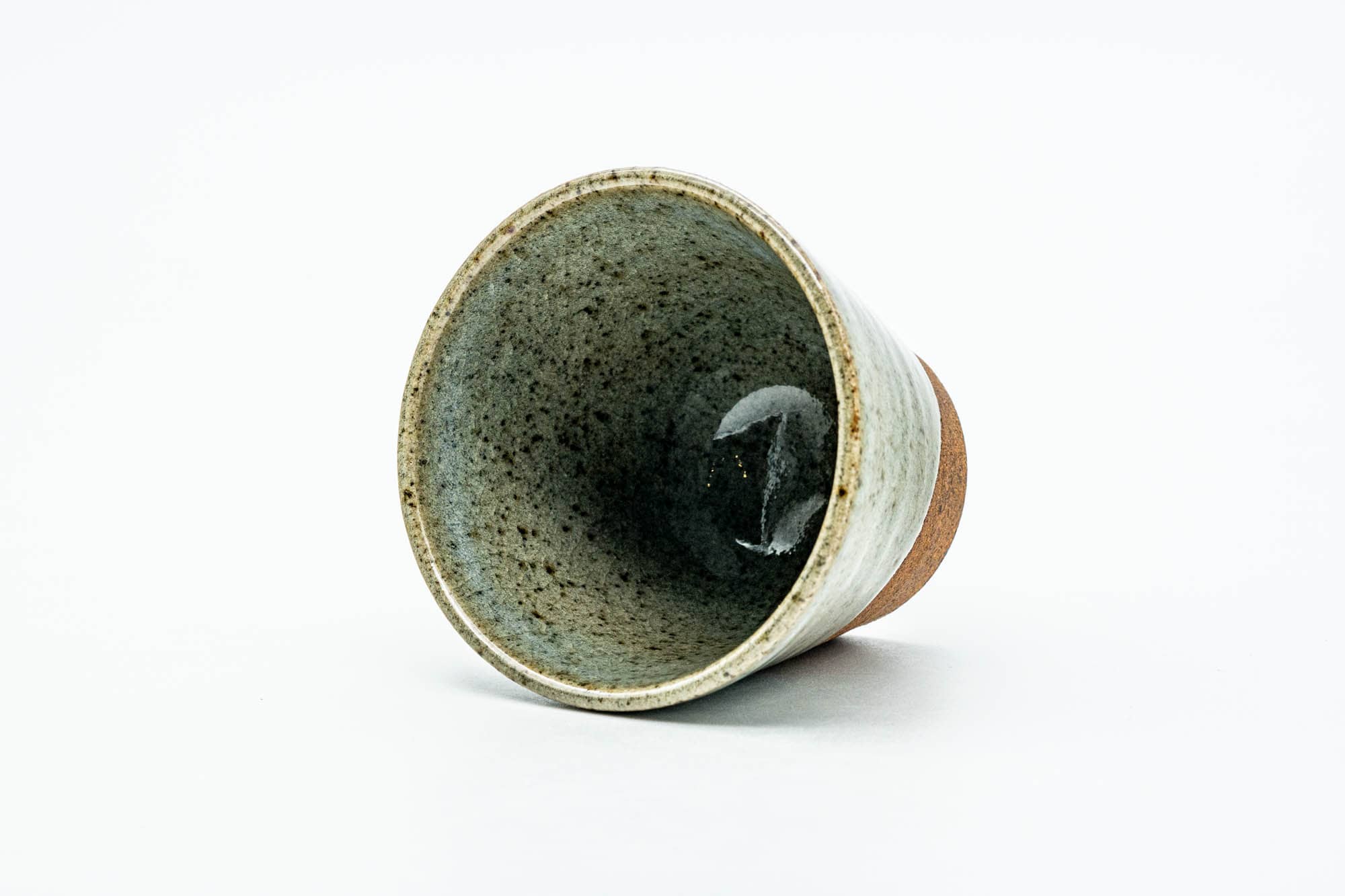 Japanese Teacup - Green Speckled Yunomi - 75ml
