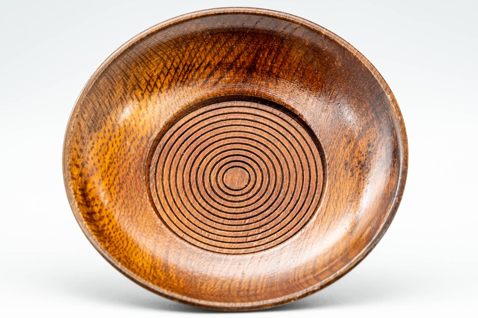Japanese Chataku - Spiraling Wooden Tea Saucer