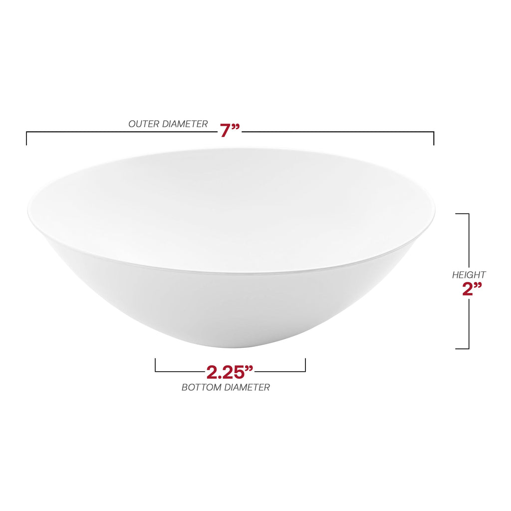 Solid White Organic Round Disposable Plastic Soup Bowls (16 oz.)