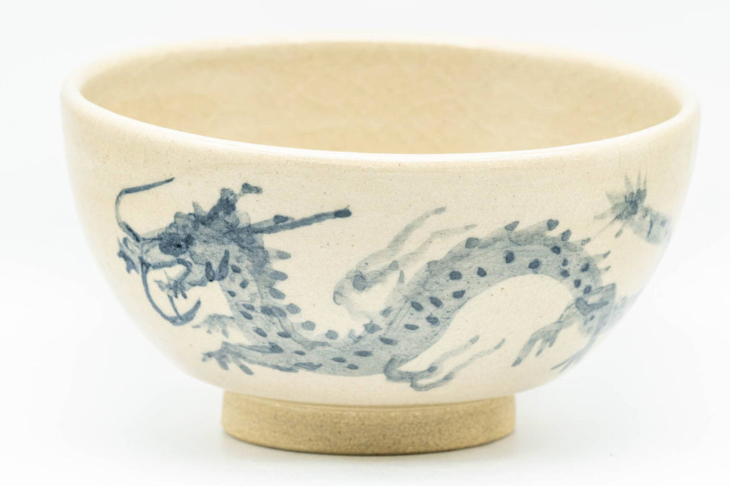 Japanese Matcha Bowl - Dragon Painted Wan-nari Undulating Chawan - 250ml
