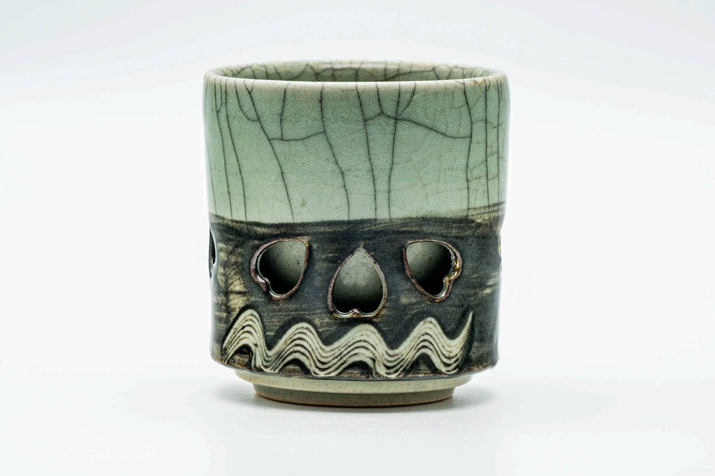 Japanese Teacup - Double-walled Obori Soma-yaki Yunomi - 160ml