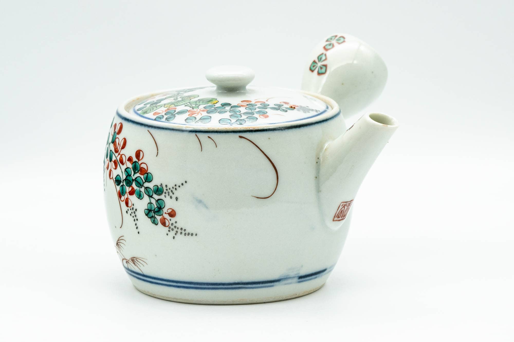 Japanese Kyusu - Birds and Flowers Arita-yaki Debeso Teapot - 360ml
