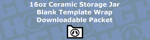16oz Ceramic Storage Jar Wrap Template