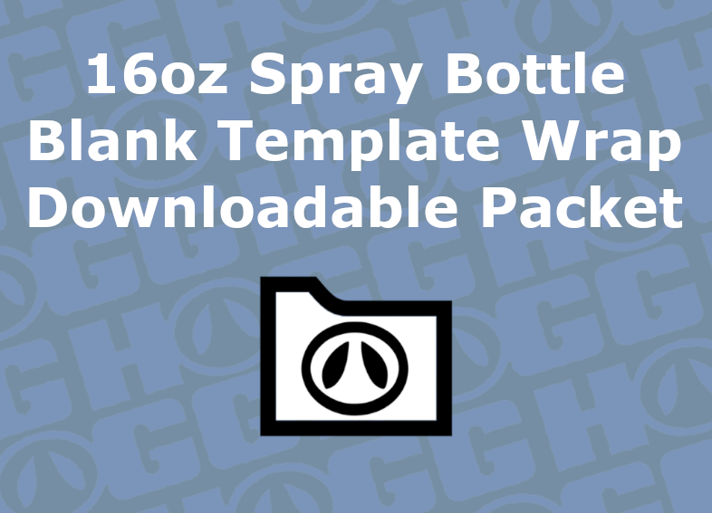 16oz Spray Bottle Wrap Template