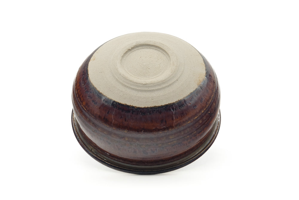 Japanese Kensui - Brown Drip-Glazed Water Bowl - 520ml