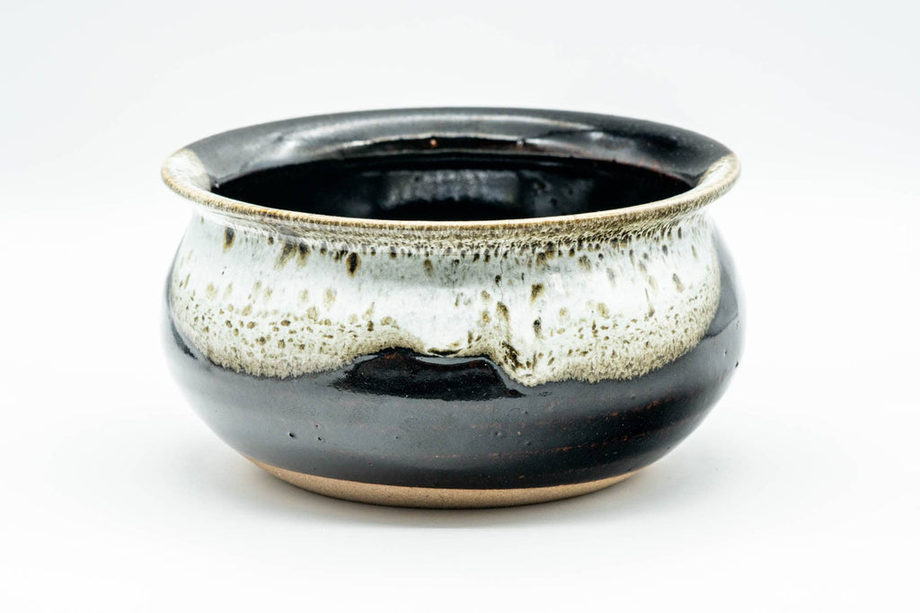 Japanese Kensui - Black White Drip-Glazed Water Bowl - 500ml