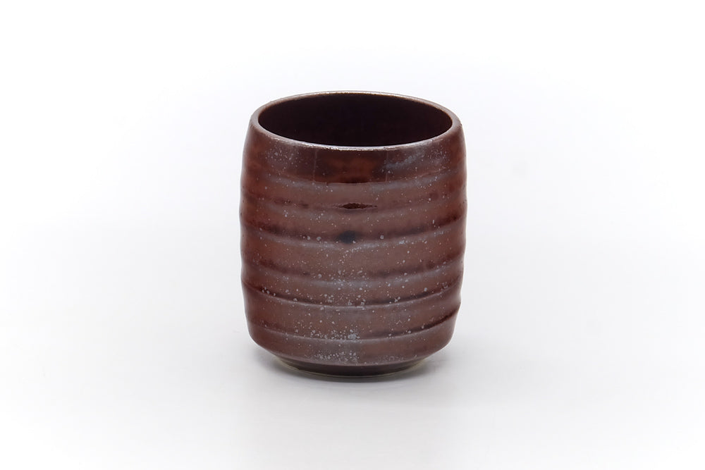 Japanese Teacup - Brown Shino Glazed Mino Yunomi - 100ml