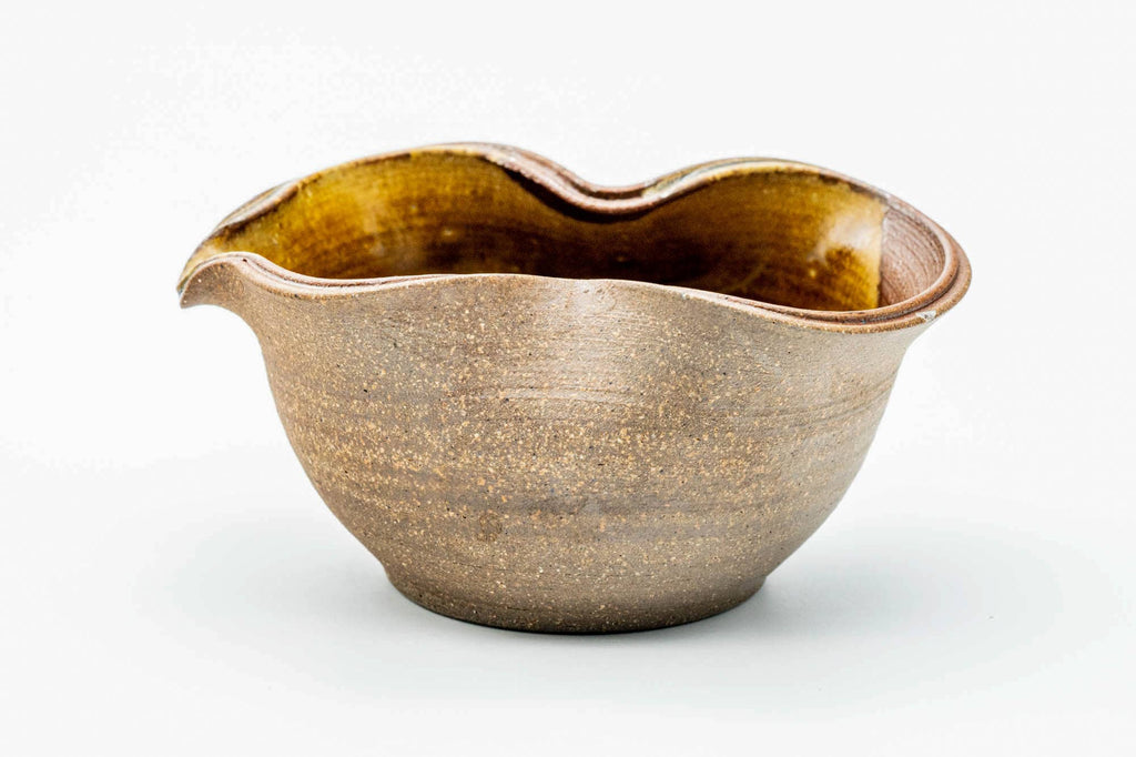 Japanese Katakuchi - Ash Glazed Wavy Water Cooler - 150ml