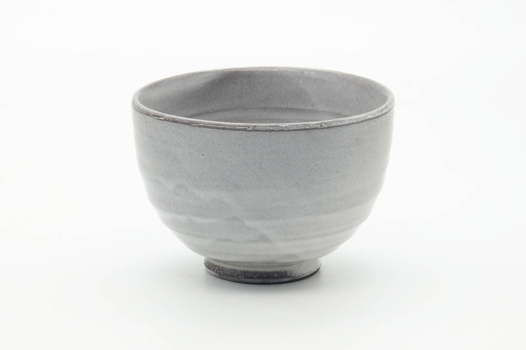 Japanese Matcha Bowl - Milky White Drip-Glazed Chawan - 450ml