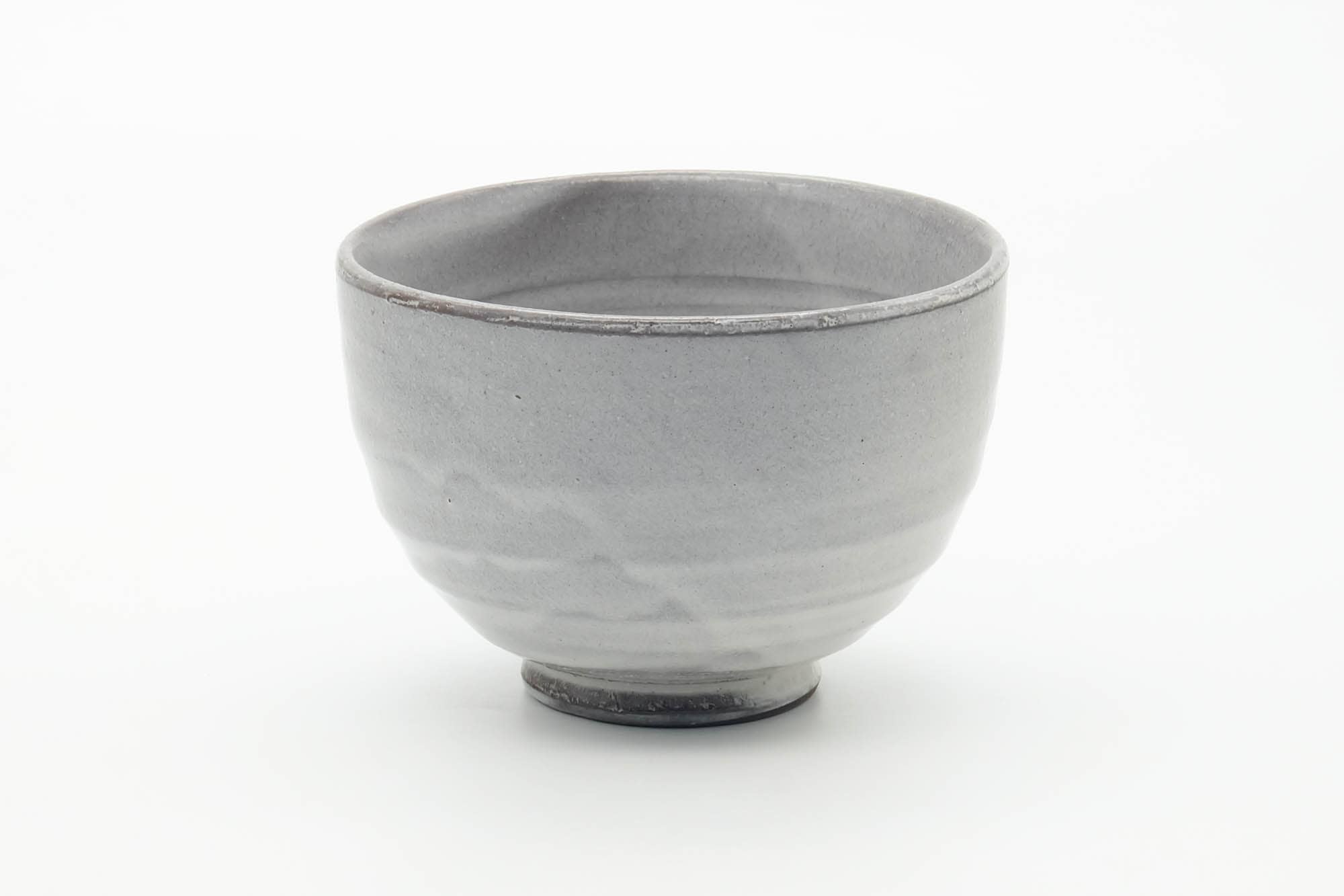 Japanese Matcha Bowl - Milky White Drip-Glazed Chawan - 450ml