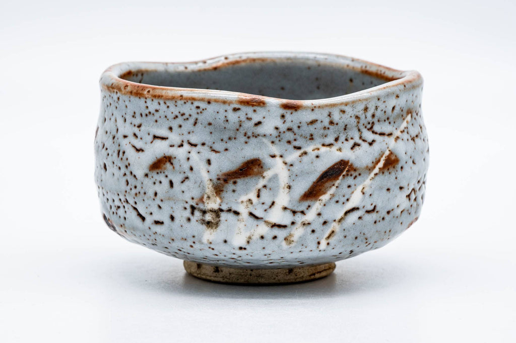 Japanese Matcha Bowl - 加藤秀山 Katou Hideyama - Blue Shino Mino-yaki Chawan - 300ml