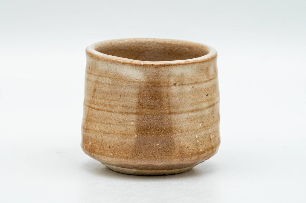 Japanese Teacup - Beige Drip-Glazed Hagi-yaki Yunomi - 70ml