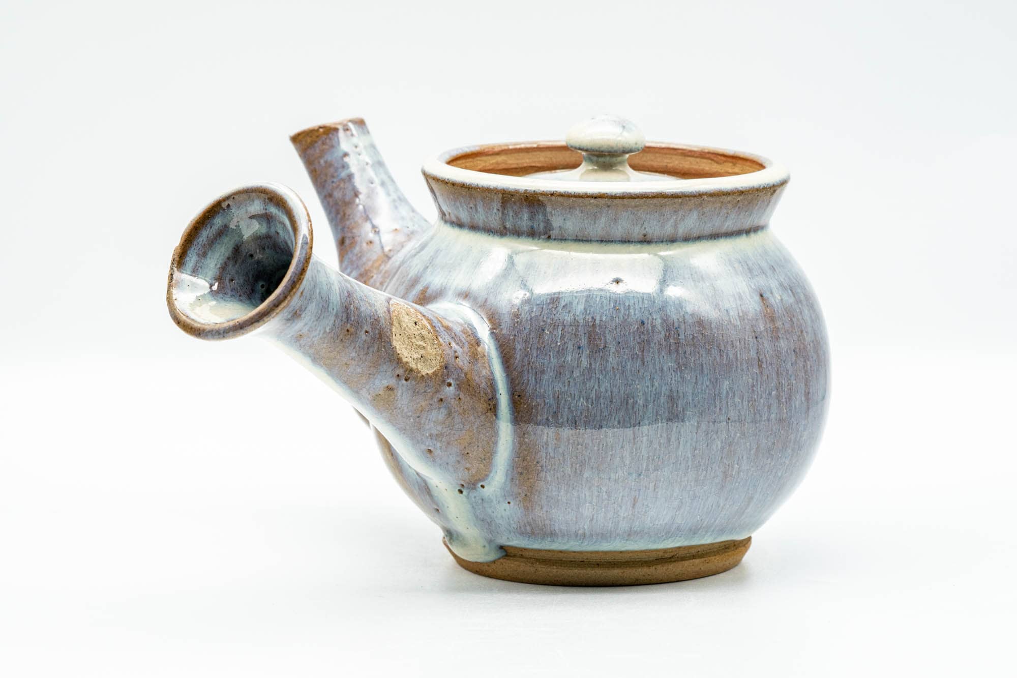 Japanese Kyusu - Large Blue Hare's Fur Glazed Debeso Teapot - 550ml