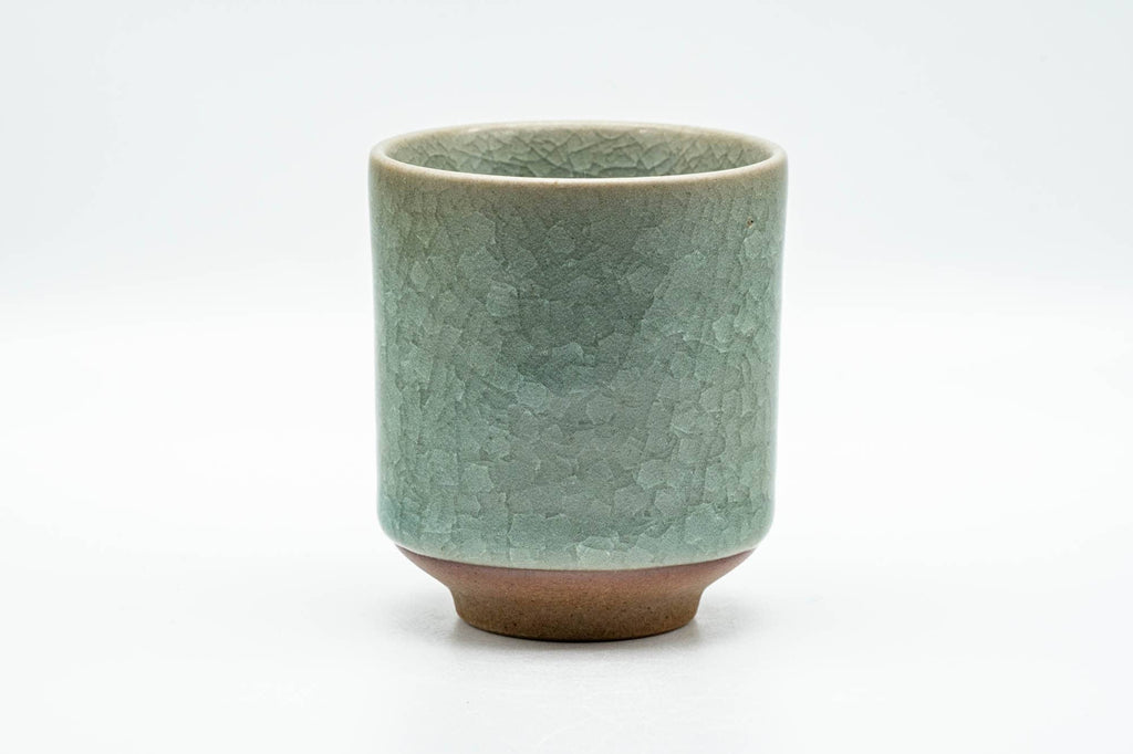 Japanese Teacup - Green Celadon Snowflake Glazed Yunomi - 180ml